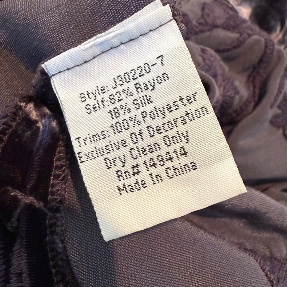 Johnny Was velvet/velour tunic top XL purple - Picture 8 of 10